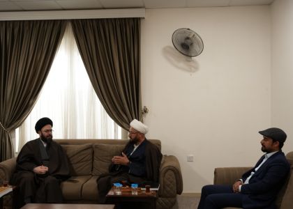 استقبال مسؤول شعبة البحوث والدراسات الإسلامية (فرع النجف) التابعة للعتبة الحسينية المقدّسة.